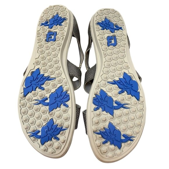 Footjoy Naples Sandals Womens 10M Grey Spikeless Ankle Strap Sport Golf - Picture 7 of 9